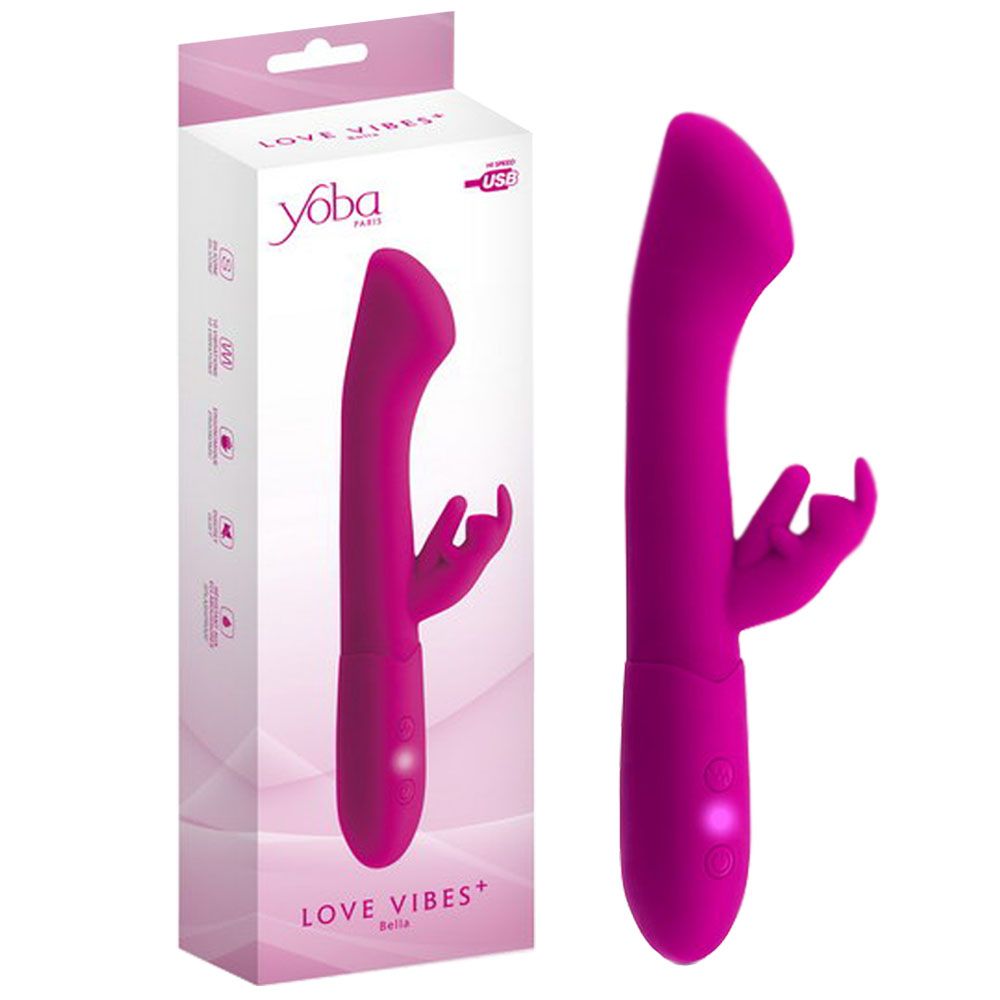 Вибратор-кролик YOBA Love Vibes Bella, 18,8 см (фуксия)