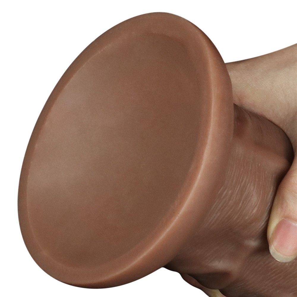 Вібратор LoveToy Realistic Chubby Dildo 10.5'', 26.6 см (коричневий)