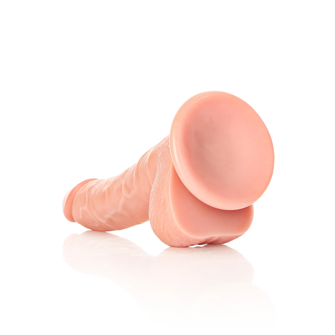 Фаллоимитатор RealRock Curved Realistic Balls 7”, 18 см (телесный)