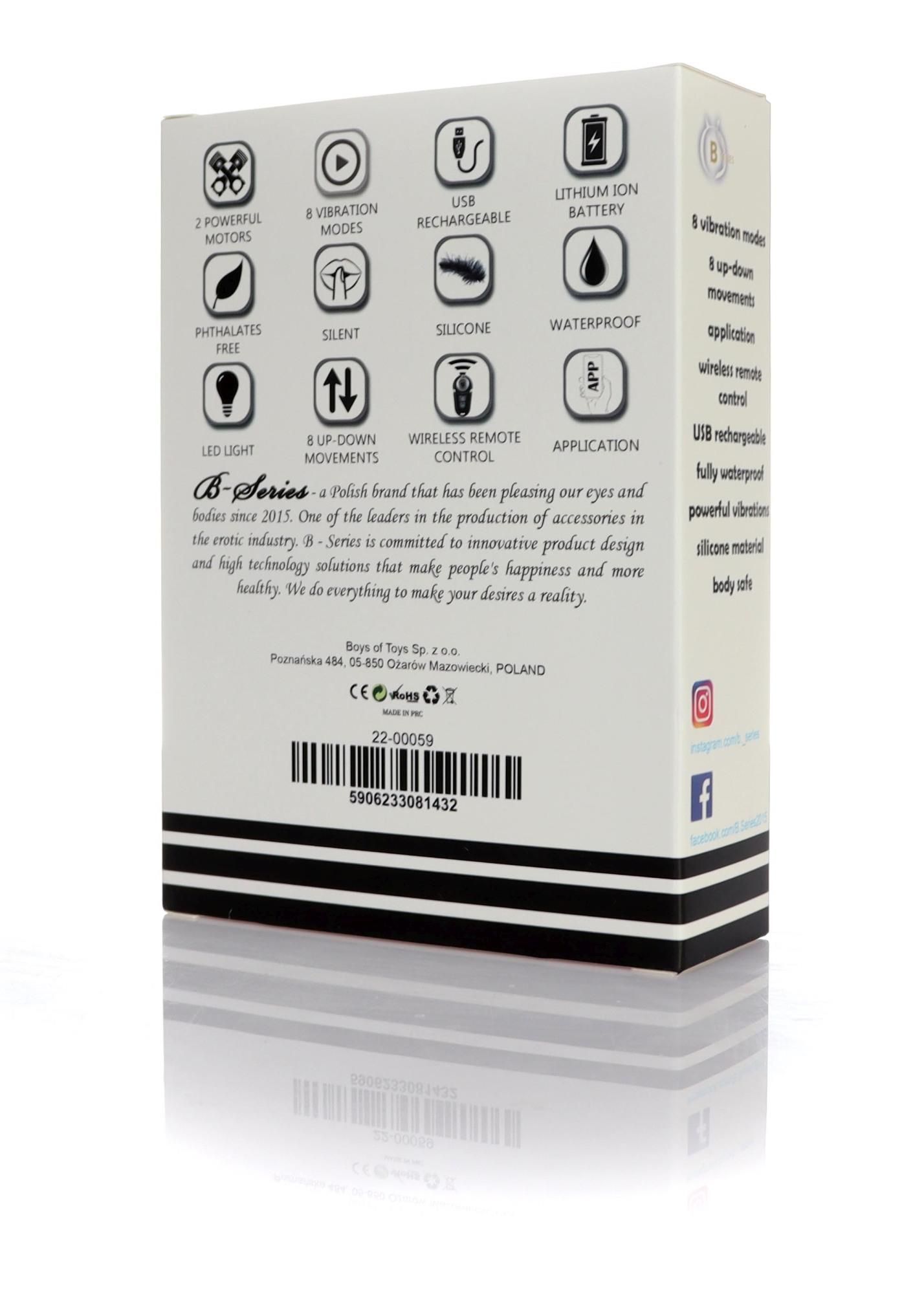 Стимулятор простаты B - Series Magic Smart Massager App, 9 см (черный)