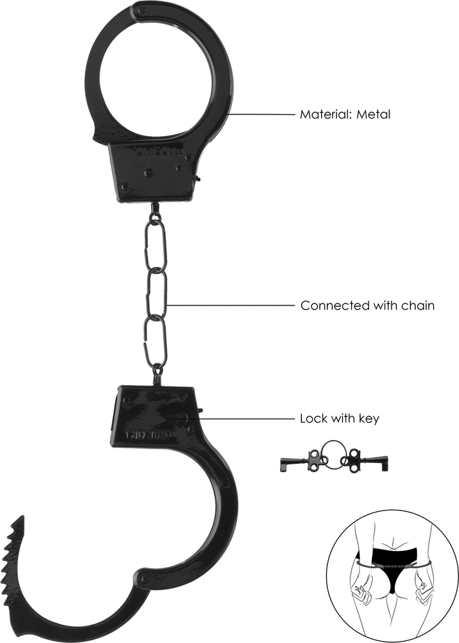 Наручники Ouch! Beginner's Handcuffs (черный)