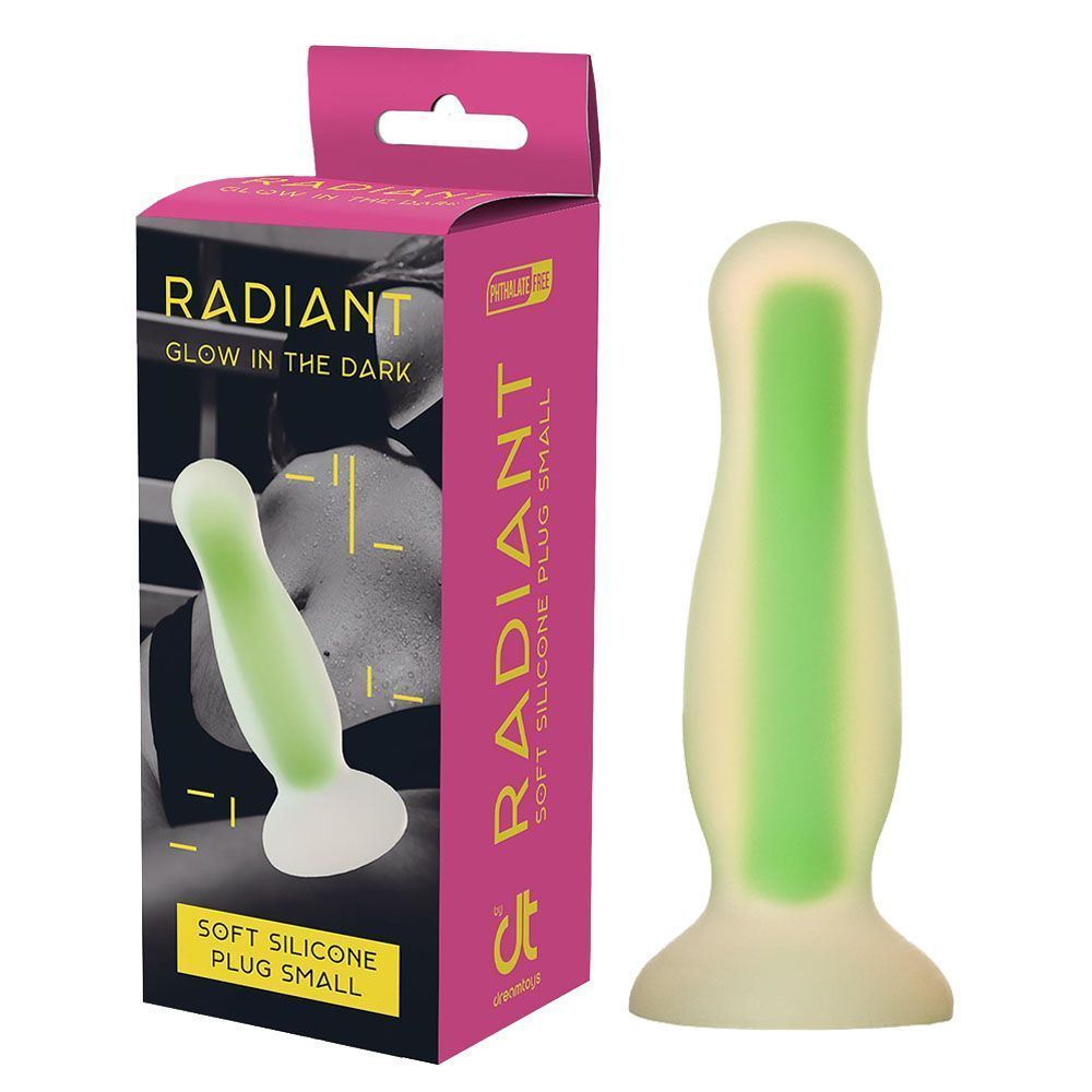 Korek analny Radiant Glow In The Dark Small, 11 cm (zielony)