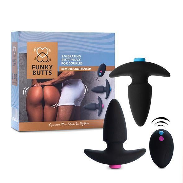 Набір анальних пробок FeelzToys FunkyButts, 12,5 см (чорний)