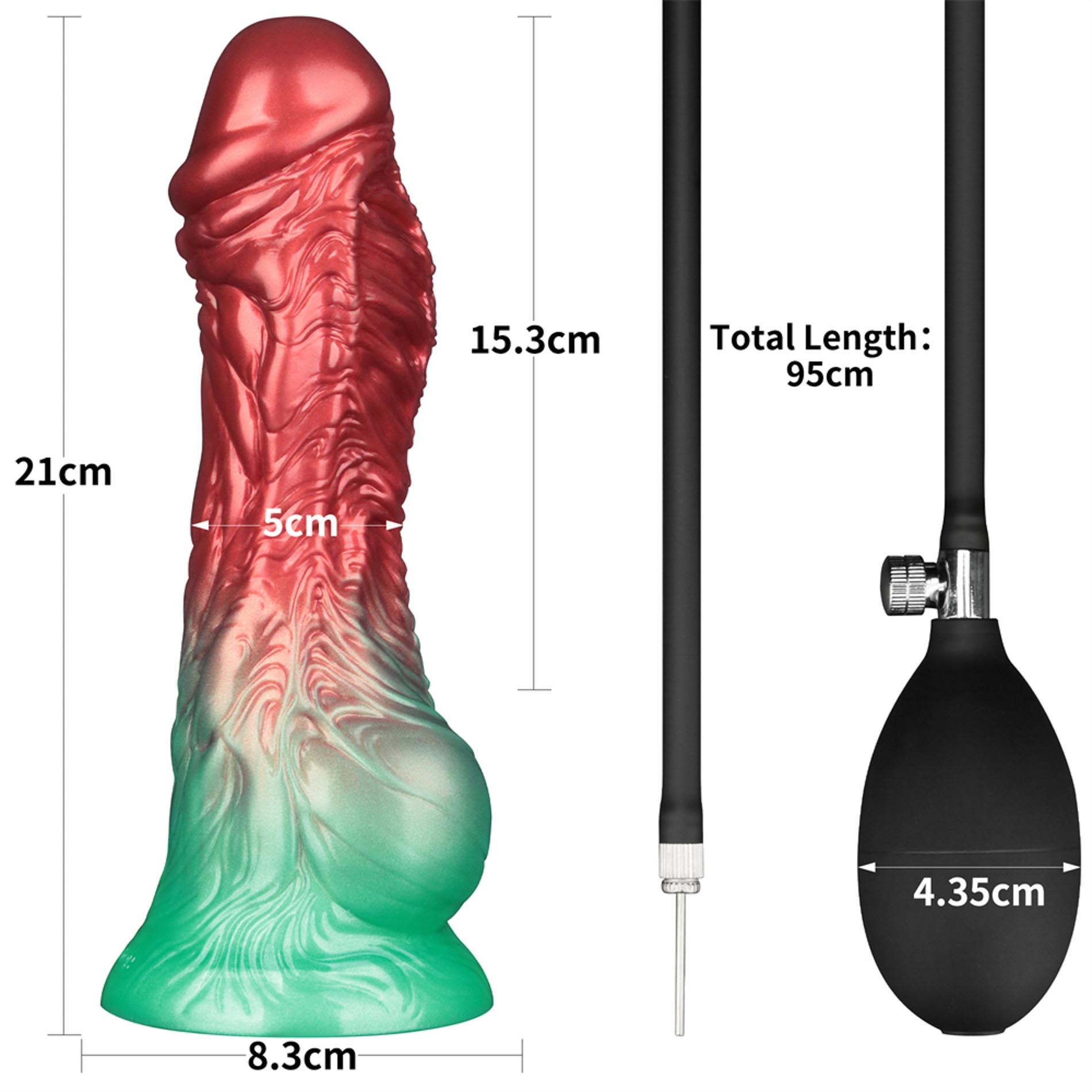 Фаллоимитатор Lovetoy Dual Density 8’’, 21 см (красный)