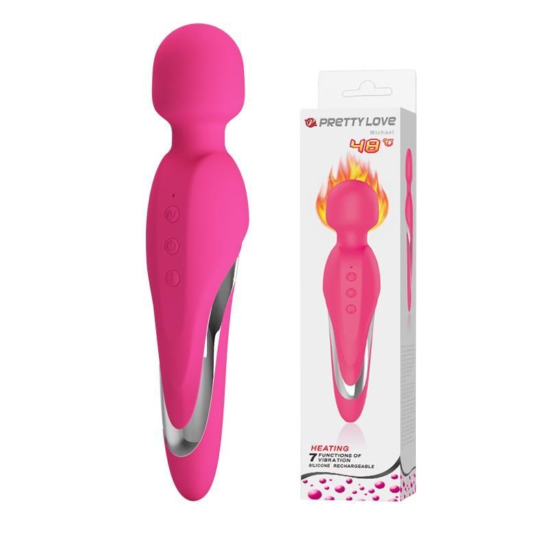 Вібратор Pretty Love Micheal Heat, 21 см (рожевий)