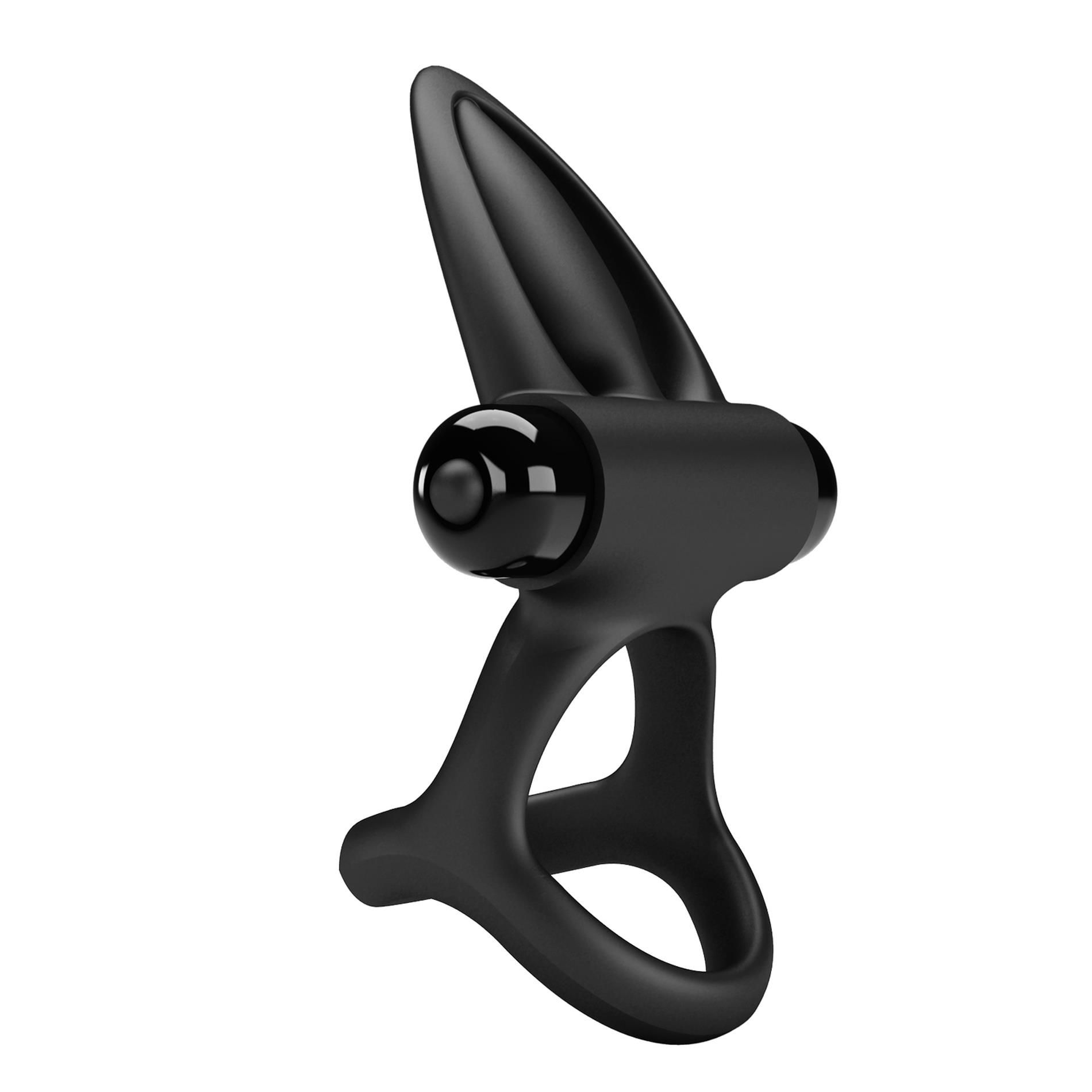 Эрекционное кольцо Pretty Love Vibration Cock Ring, 9,9 см (черный)
