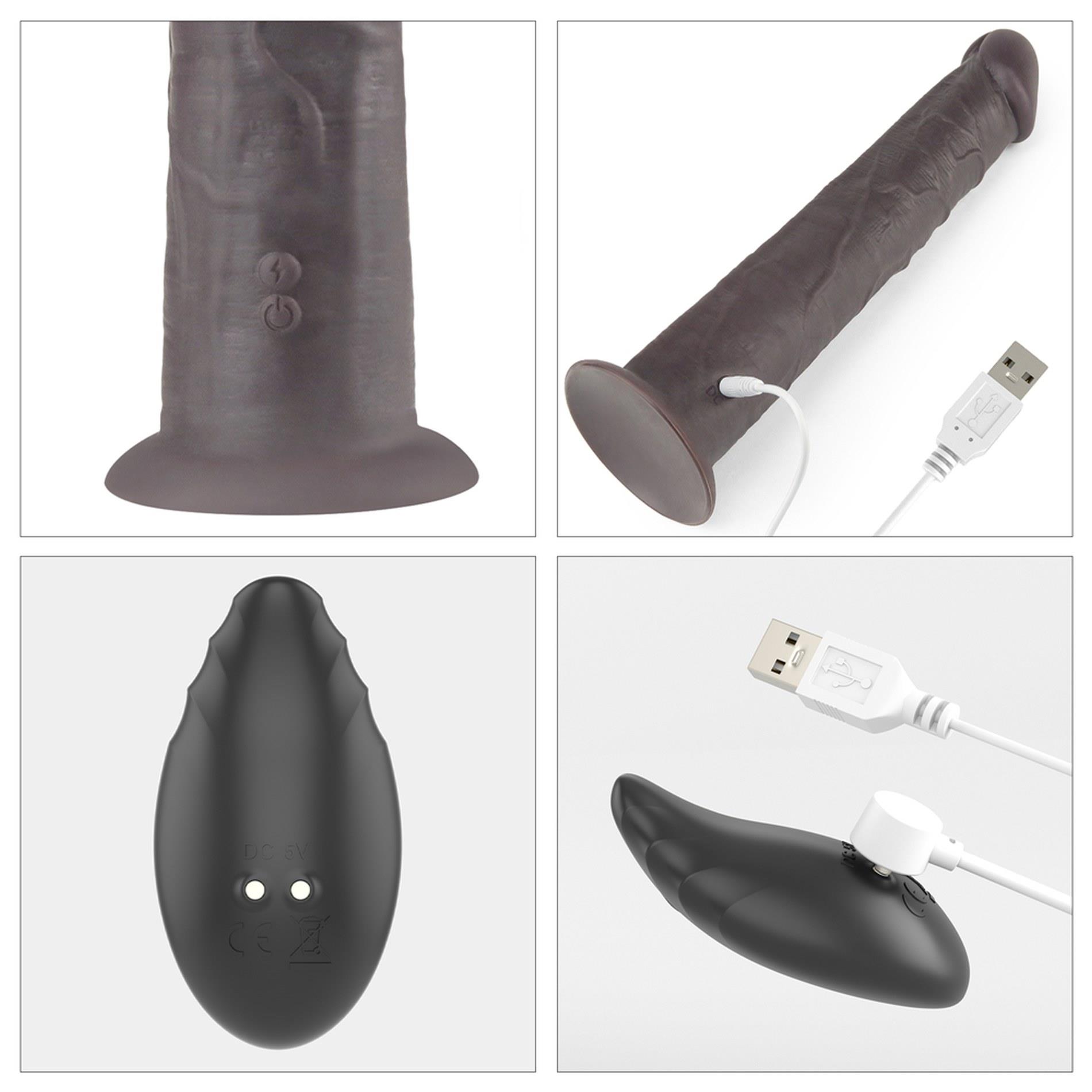 Вибратор Lovetoy Dual-Layered Silicone Nature Cock 10'', 25.3 см (черный)