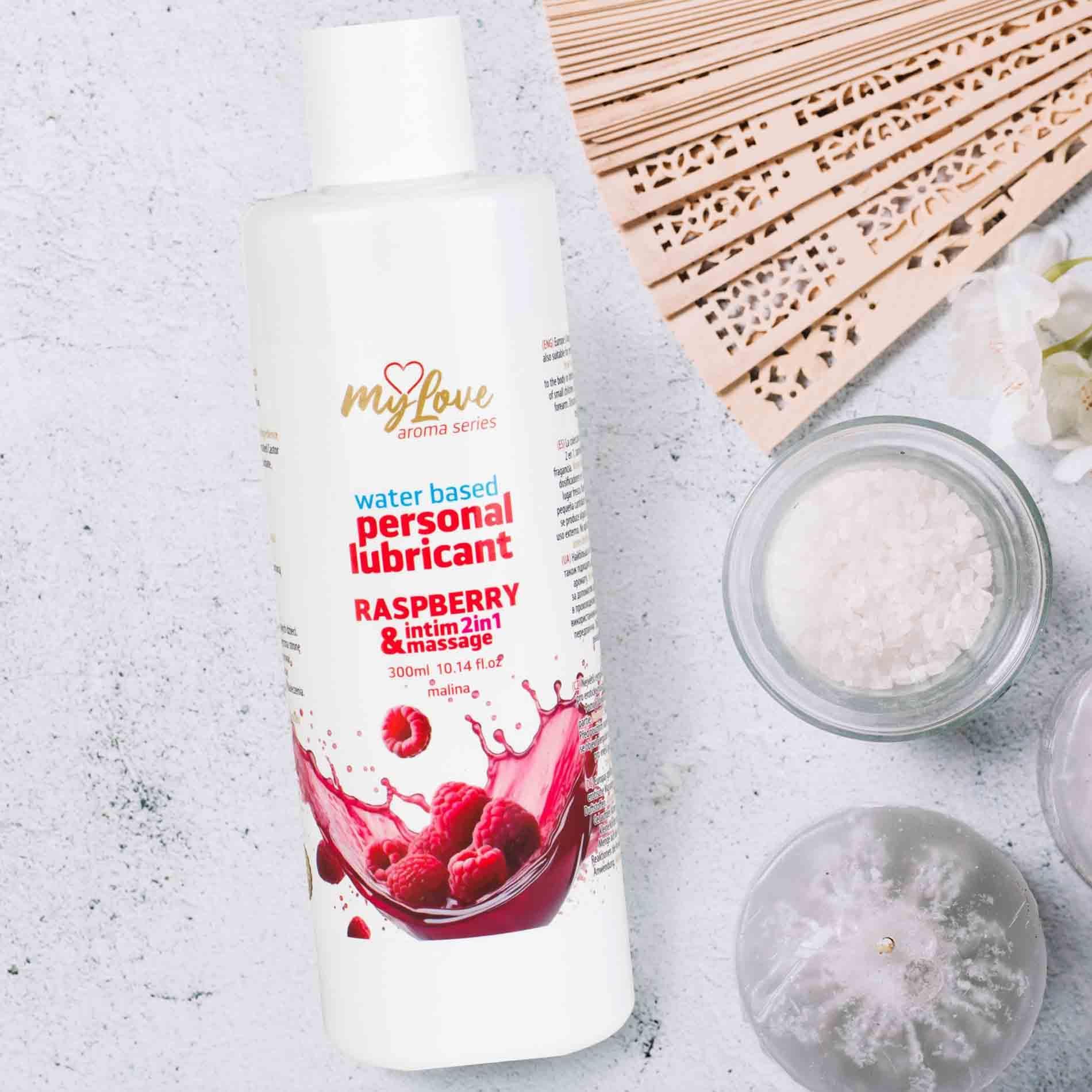 Лубрикант MyLove Aroma Series Intim&Massage 2in1 Raspberry, 300 мл