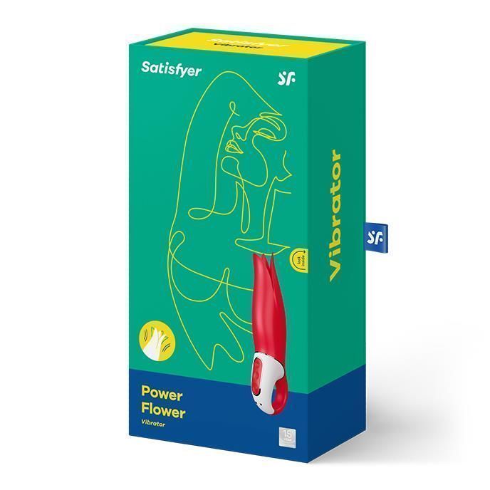 Вібратор Satisfyer Power Flower, 18,8 см (червоний)