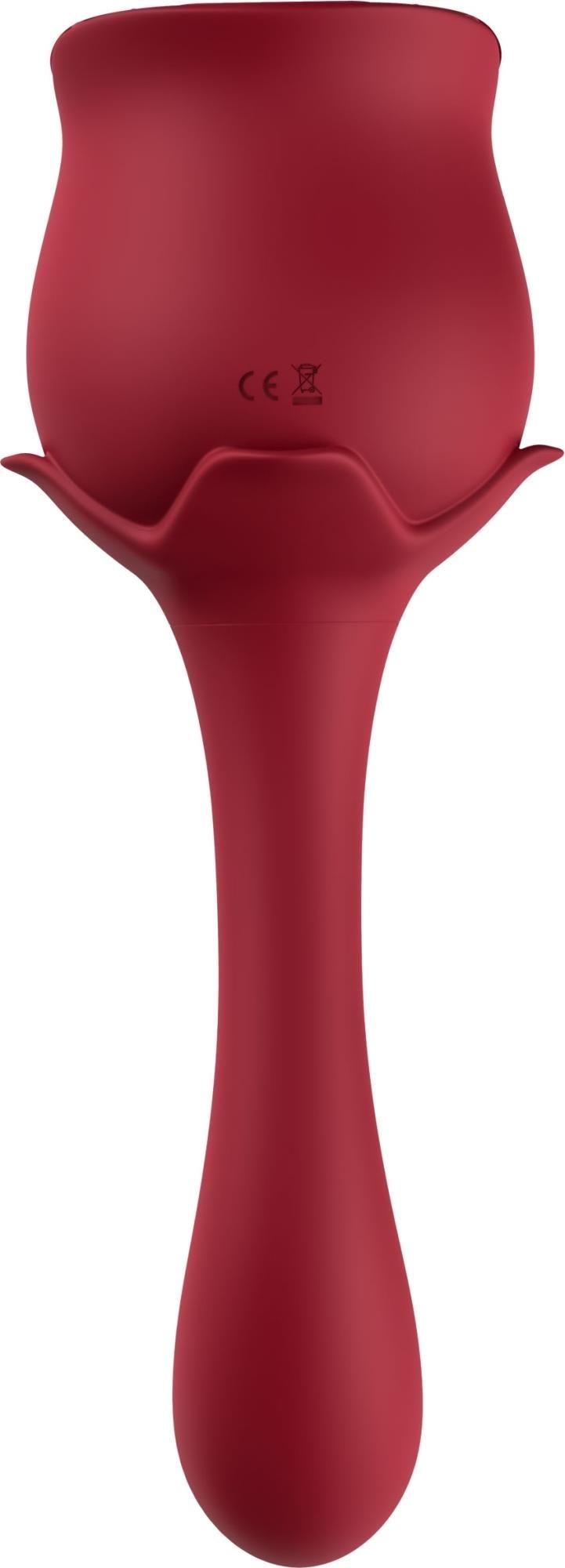 Bezdotykowy stymulator łechtaczki z wibracjami Boss Series Rose (bordowy)