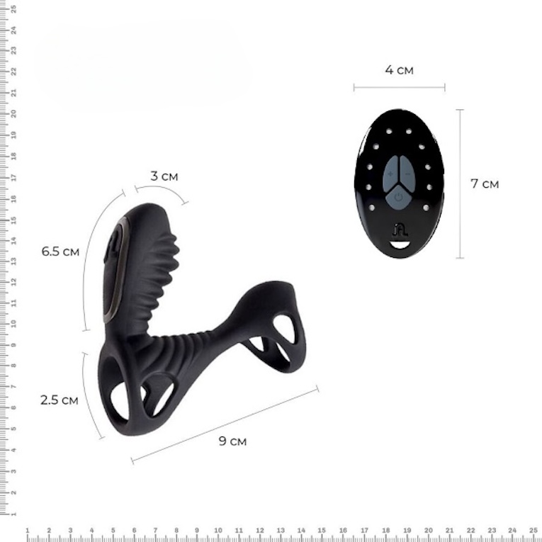 Эрекционное кольцо Adrien Lastic Gladiator F, 9 см (черный)