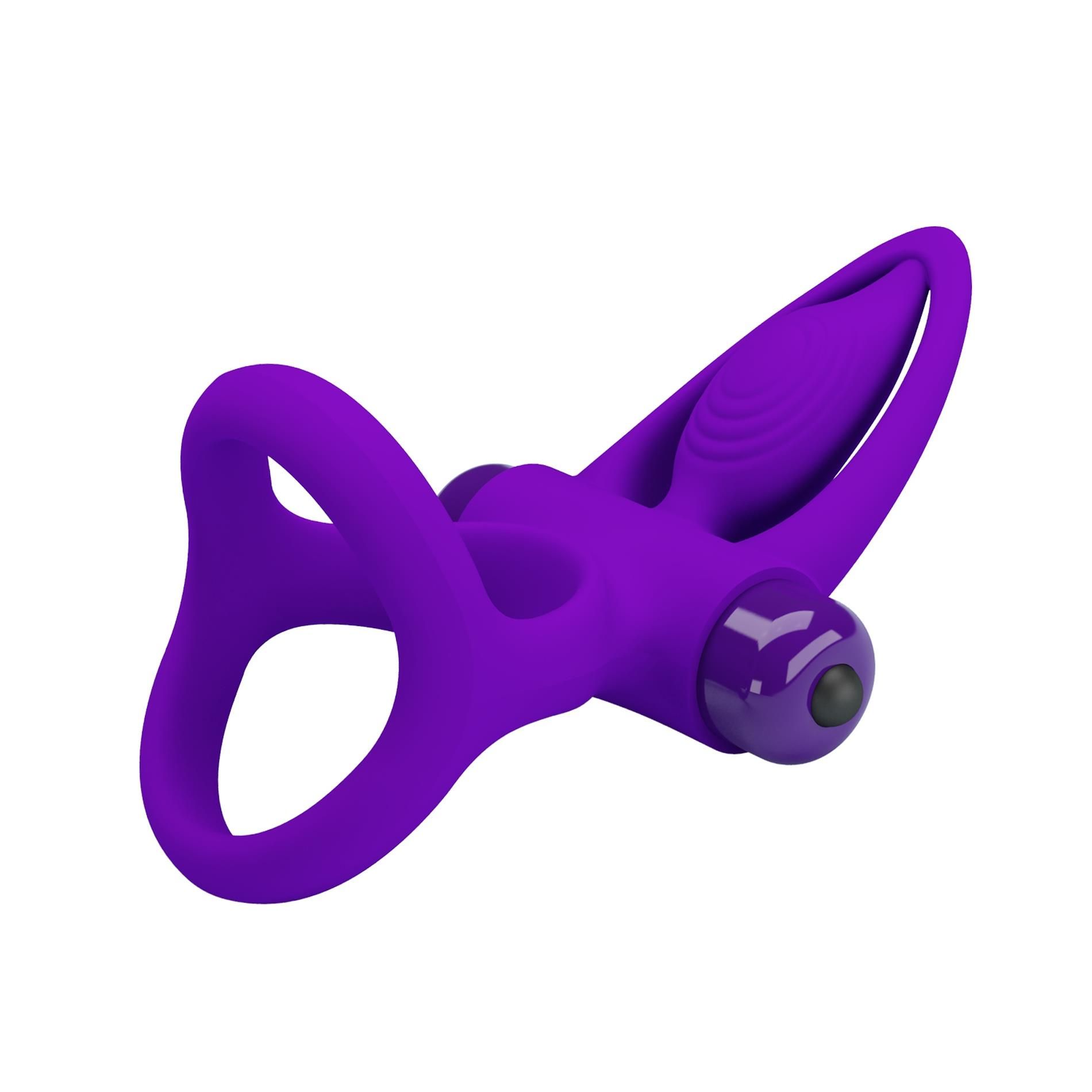 Эрекционное кольцо Pretty Love Vibration Cock Ring, 9,9 см (фиолетовый)