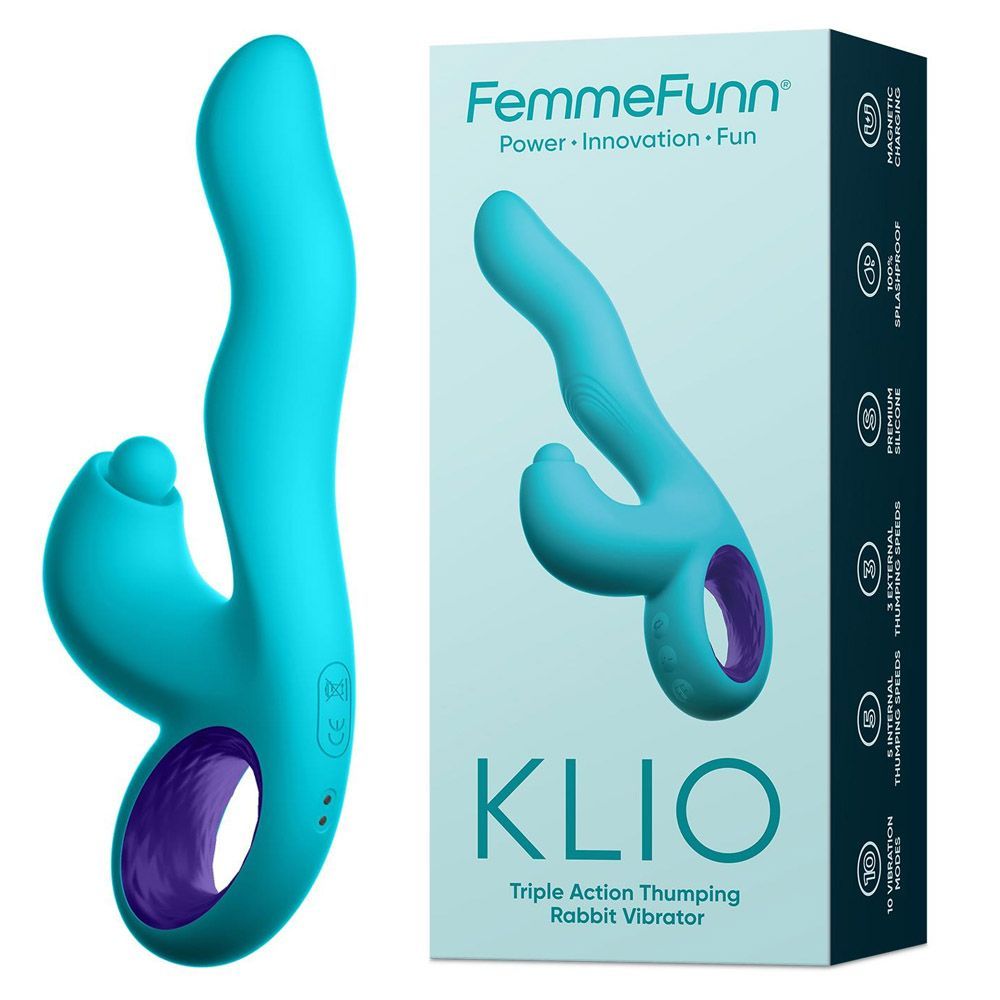 Вибратор-кролик Femme Funn Klio G-Spot, 21,3 см (бирюзовый)