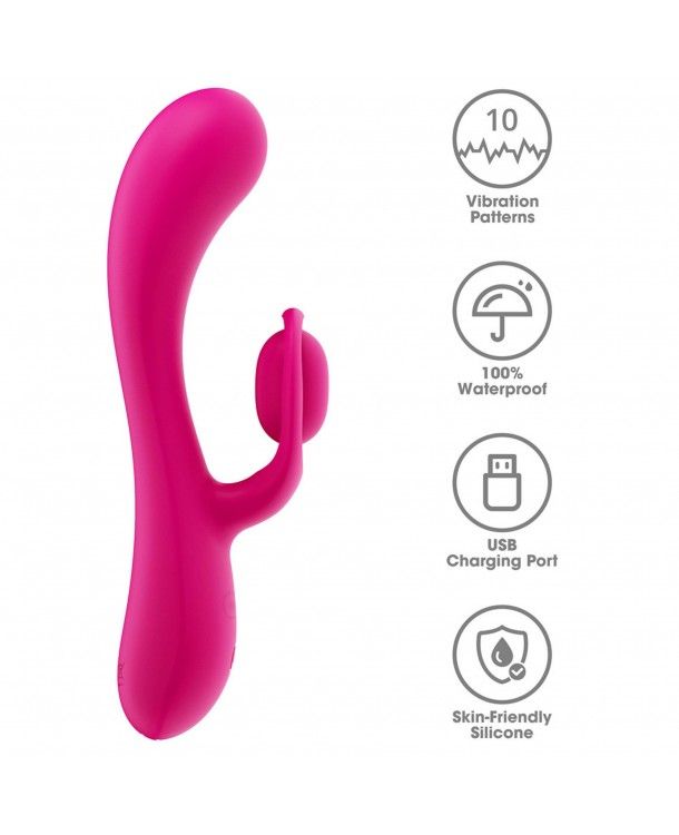 Wibrator królik Lovetoy L'Allure Swirl, 19.5 cm (różowy)