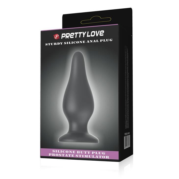 Анальна пробка Pretty Love Sturdy Silicone Anal Plug 15,4 см (чорний)