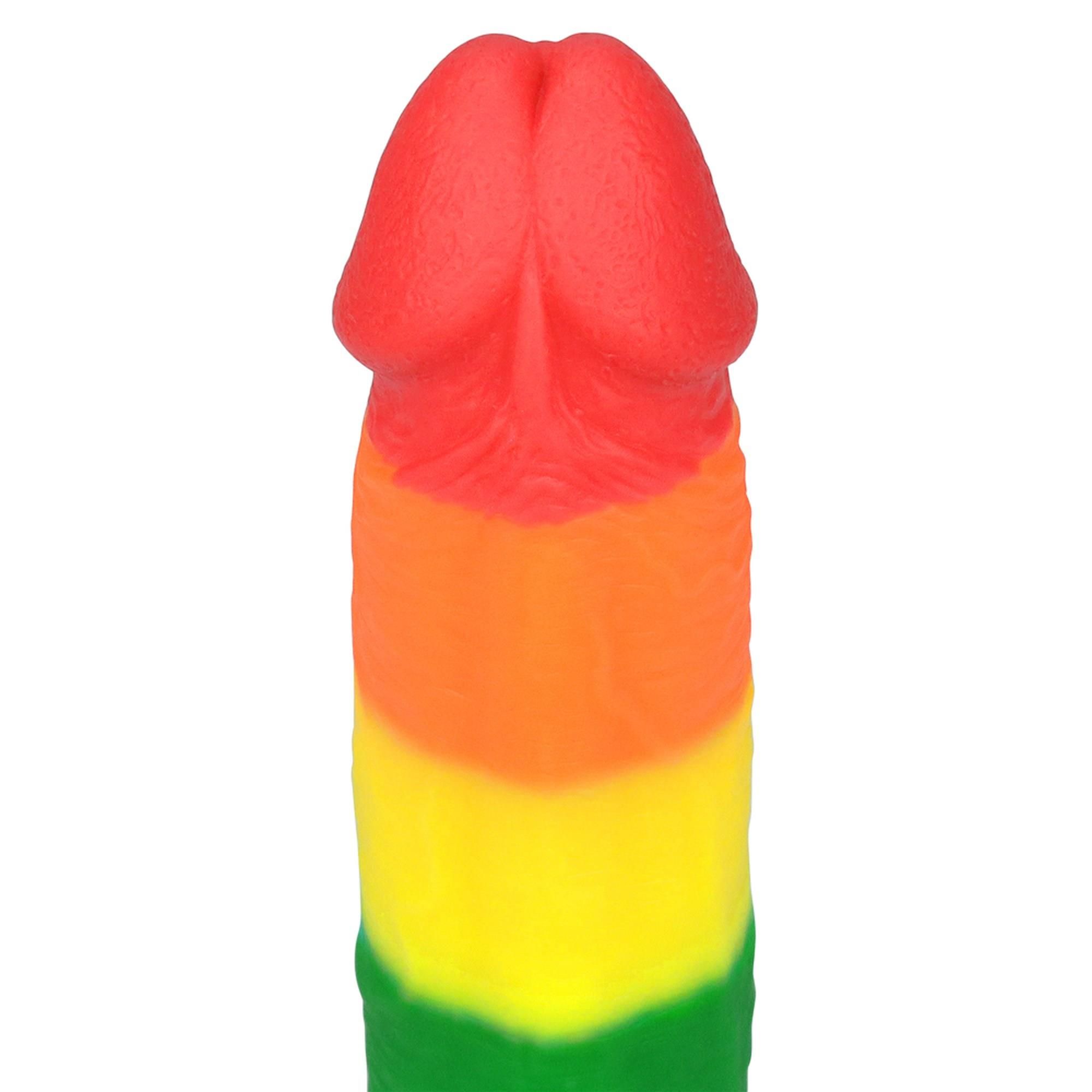 Фаллоимитатор LoveToy 9'' Prider, 22.5 см (радужный)