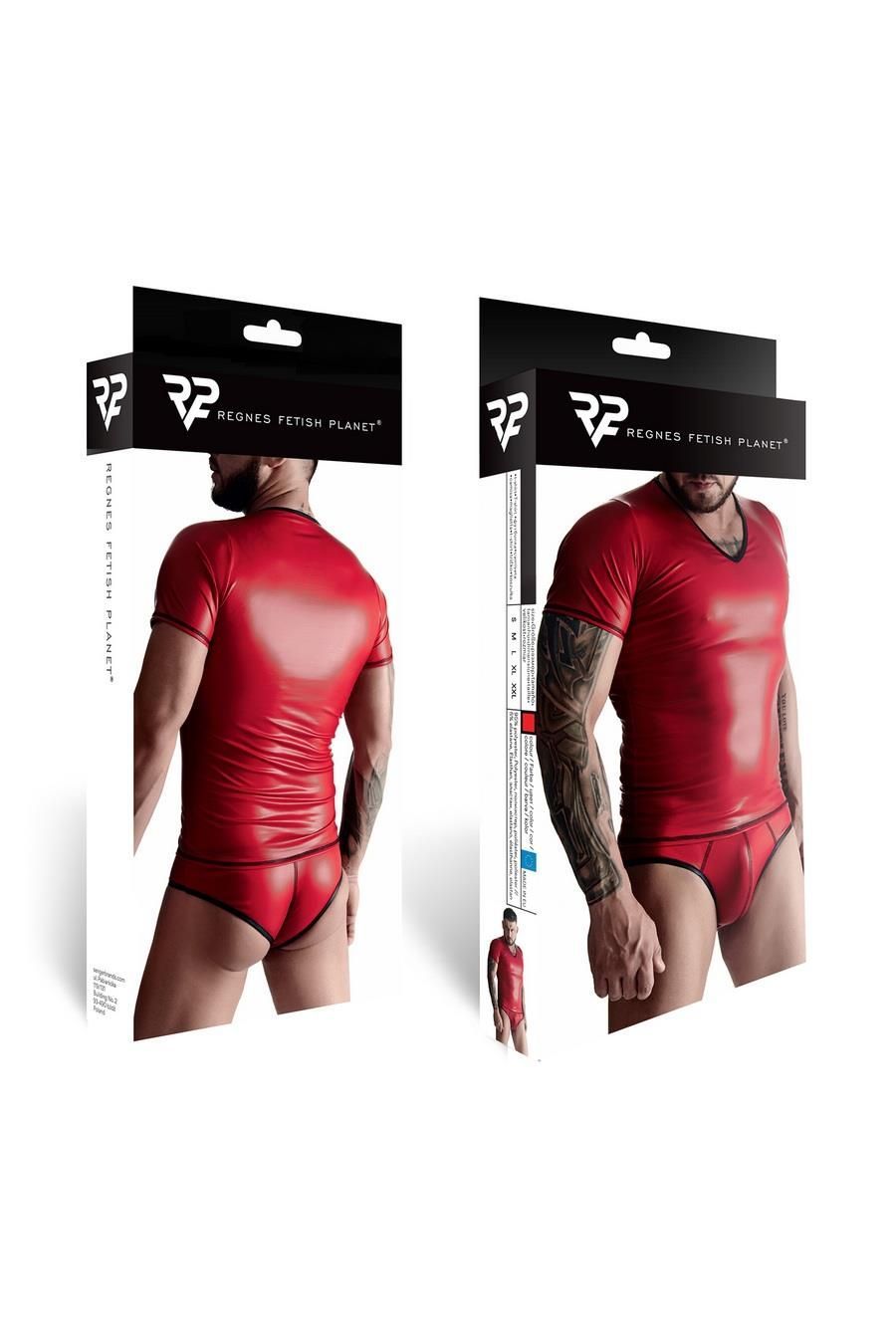 Мужской комплект Regnes Fetish Planet Wetlook, S (красный)