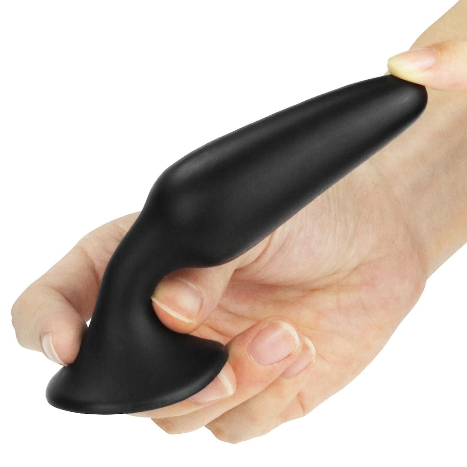 Анальна пробка LoveToy Lure Me Butt Plug Slim, 11.5 см (чорний)
