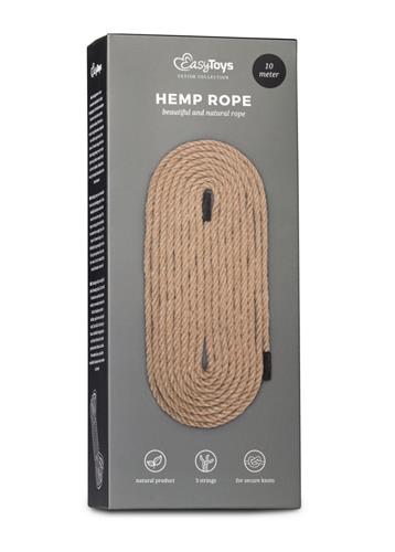 Мотузка для бондажу EasyToys Hemp Bondage Rope, 10 м (коричневый)