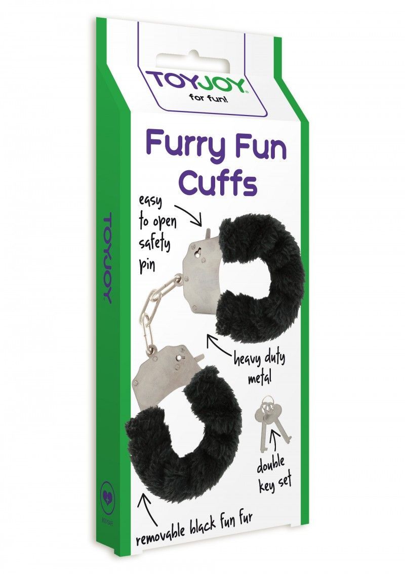Наручники Furry Fun Cuffs, 28 см (чорний)