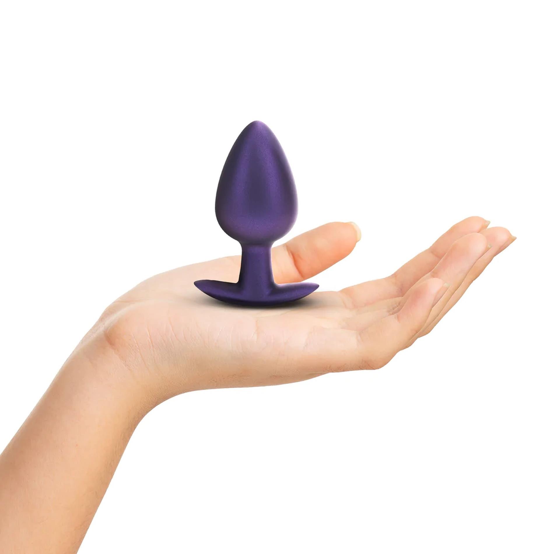 Korek analny Ouch! Smooth Anal Plug Metallic L, 8.9 cm (fioletowy)