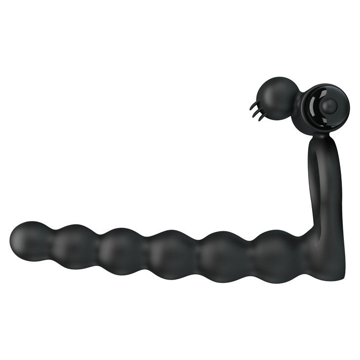 Насадка на пенис с вибрацией и эрекционным кольцом Pretty Love Hercules Penis Sheath III, 15,3 см (черный)