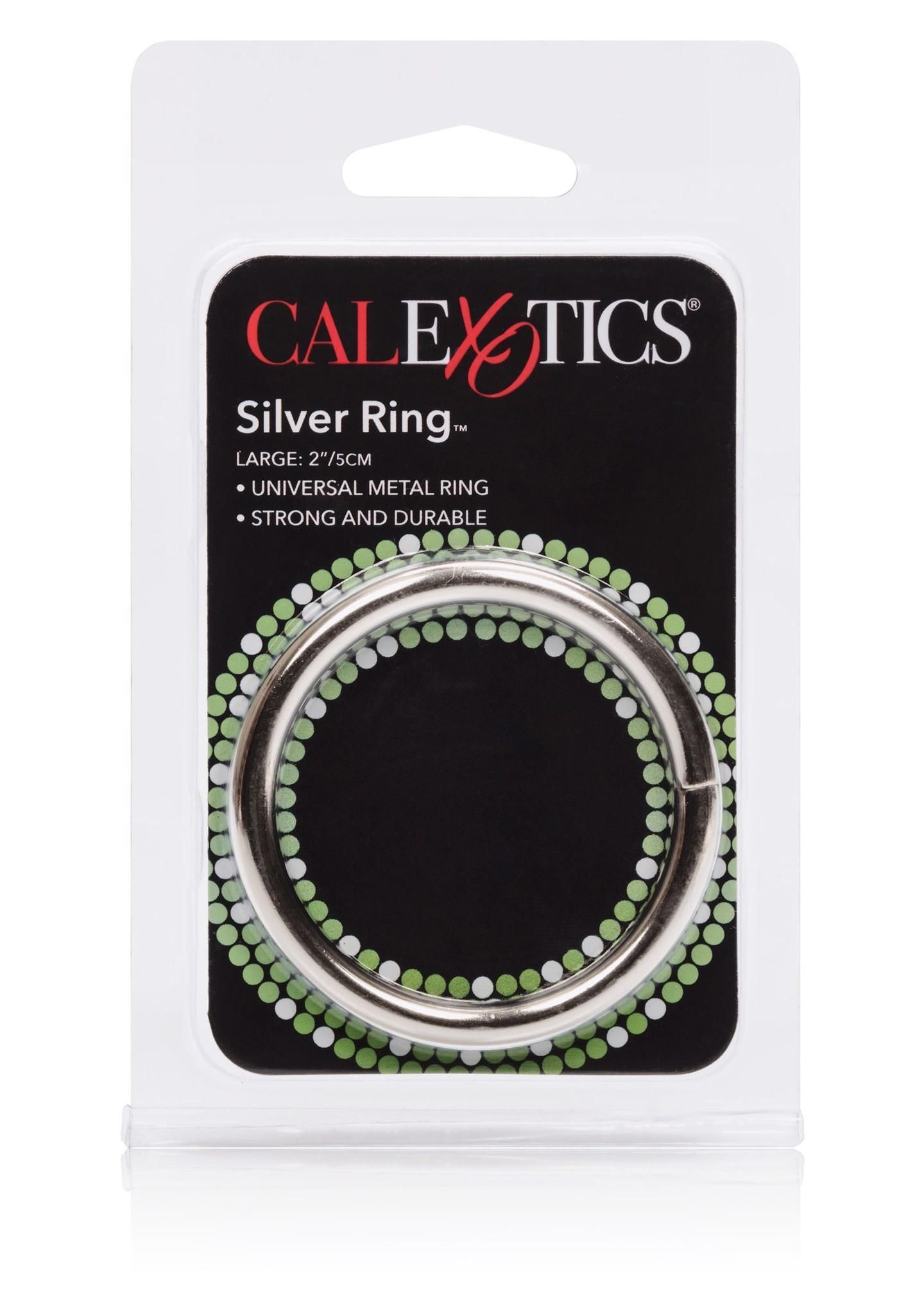 Эрекционное кольцо CalExotics Silver Ring Large, 5 см (серебристый)