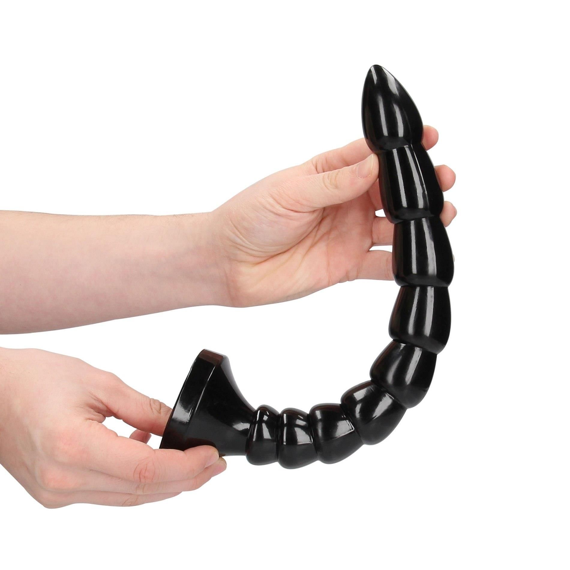 Фаллоимитатор Ouch! Stacked Anal Snake, 34 см (черный)