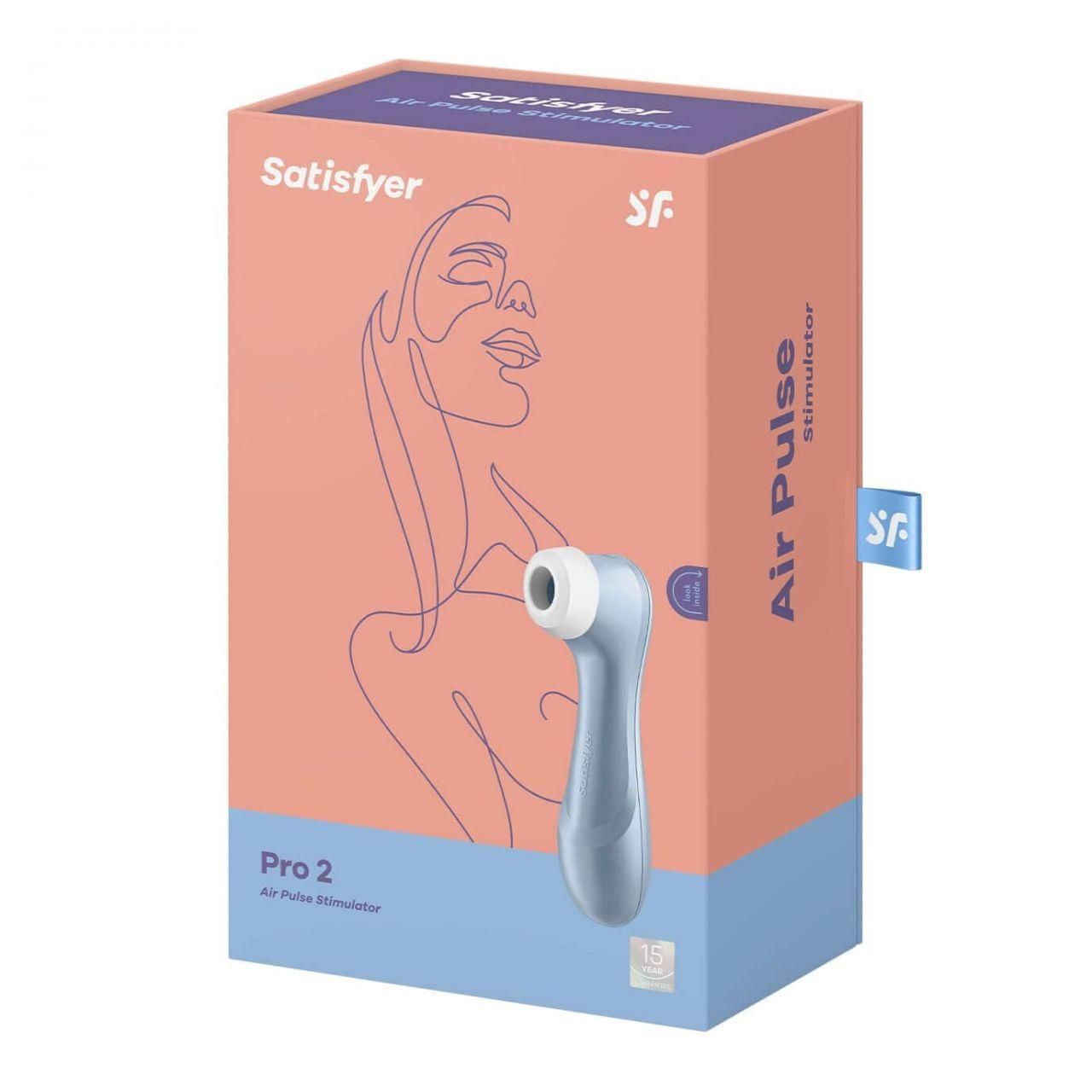Вакуумный стимулятор клитора Satisfyer Pro 2, 16 см (голубой)