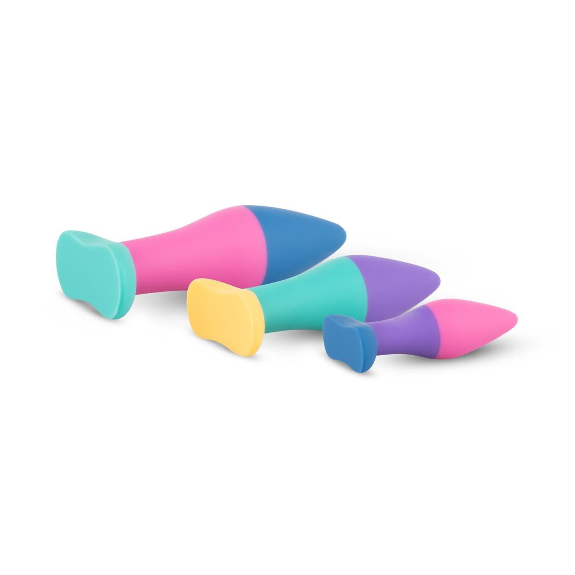 Набір анальних пробок PMV20 Koda Butt Plug Set, 3 шт (райдужний)