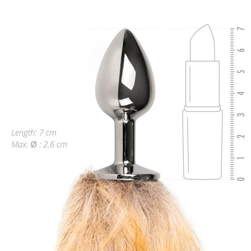 Korek analny EasyToys Lisi Ogon, 42 cm (srebrny)