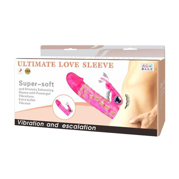 Nasadka na penisa Baile Ultimatelove Sleeve, 13 cm (różowy)