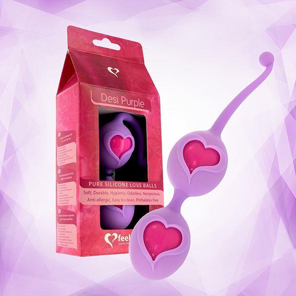 Вагинальные шарики FeelzToys Desi Love Balls, 16 см (фиолетовый)