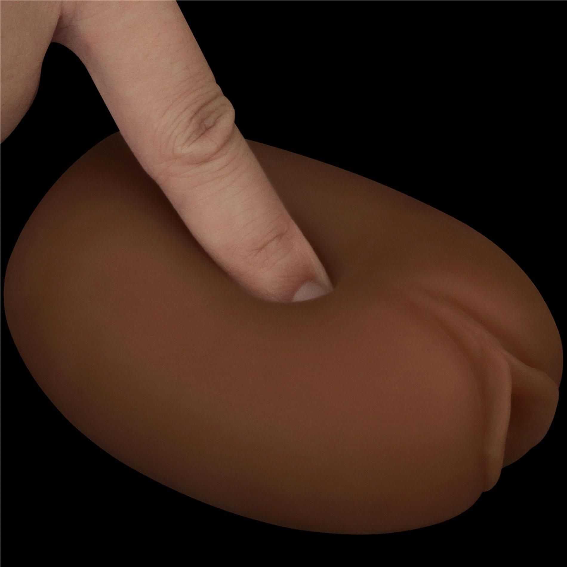 Masturbator podwójny Lovetoy Slider Double-Ended Vagina and Anus (brązowy)