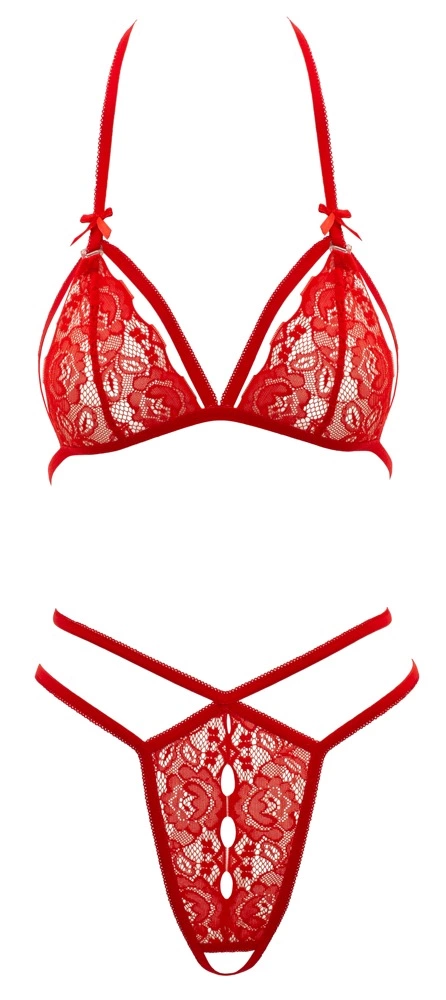 Комплект белья Cottelli Lace Set, M (красный)