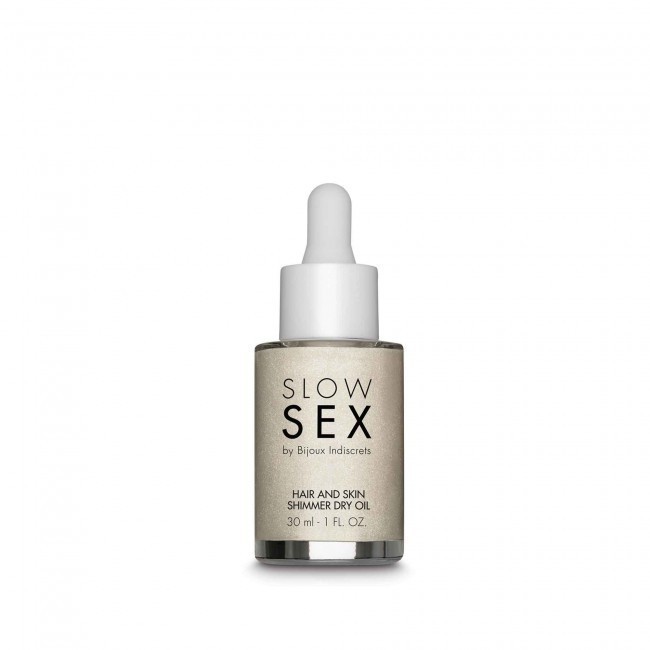 Bijoux Indiscrets Slow Sex Hair and Skin Shimmer Dry Oil - Olejek do ciała i włosów, Kokos, 30 ml