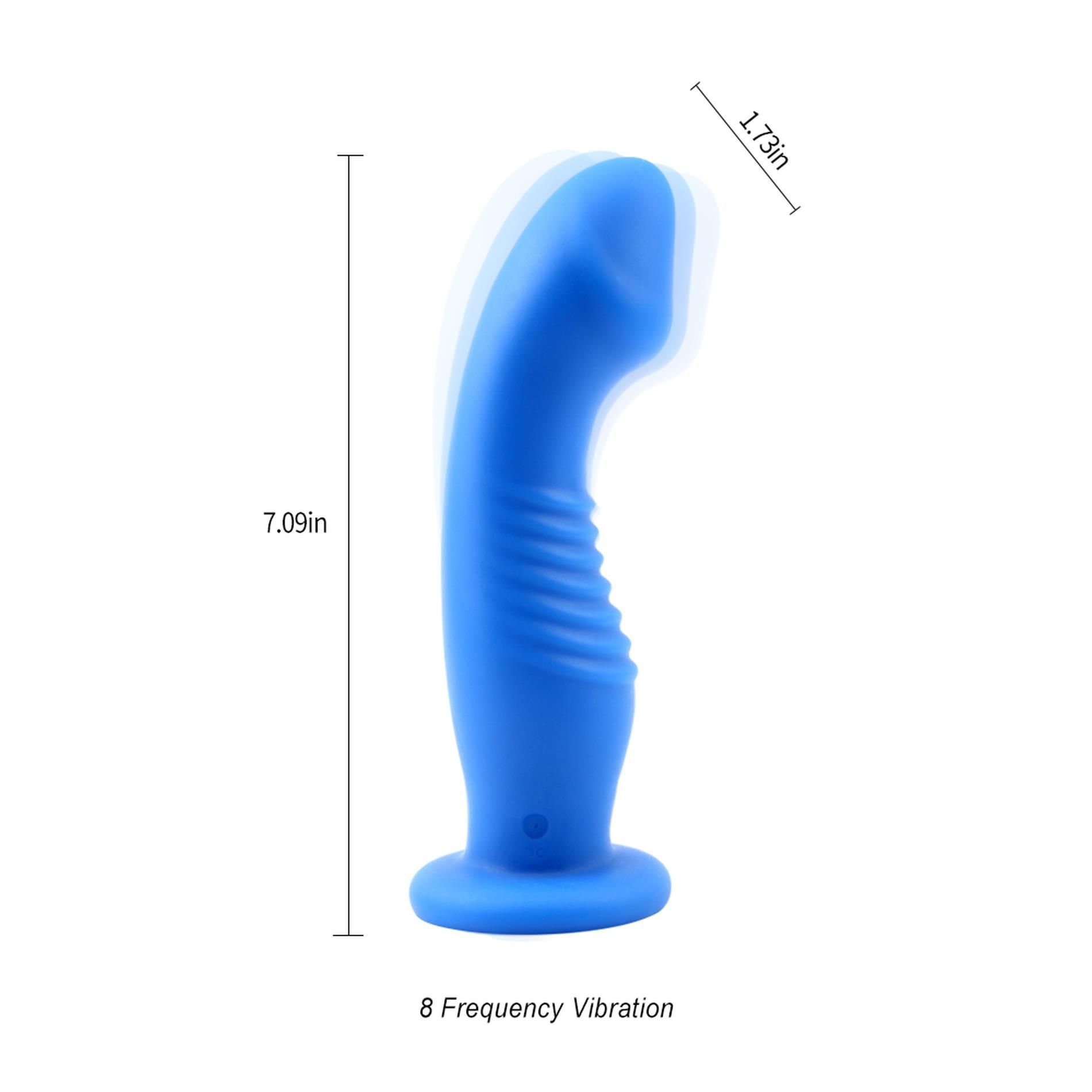 Вибратор Didi Curve Burst, 18 см (синий)