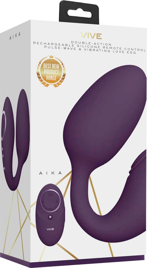 Wibrujące jajeczko Vive Aika, 9 cm (fioletowy)