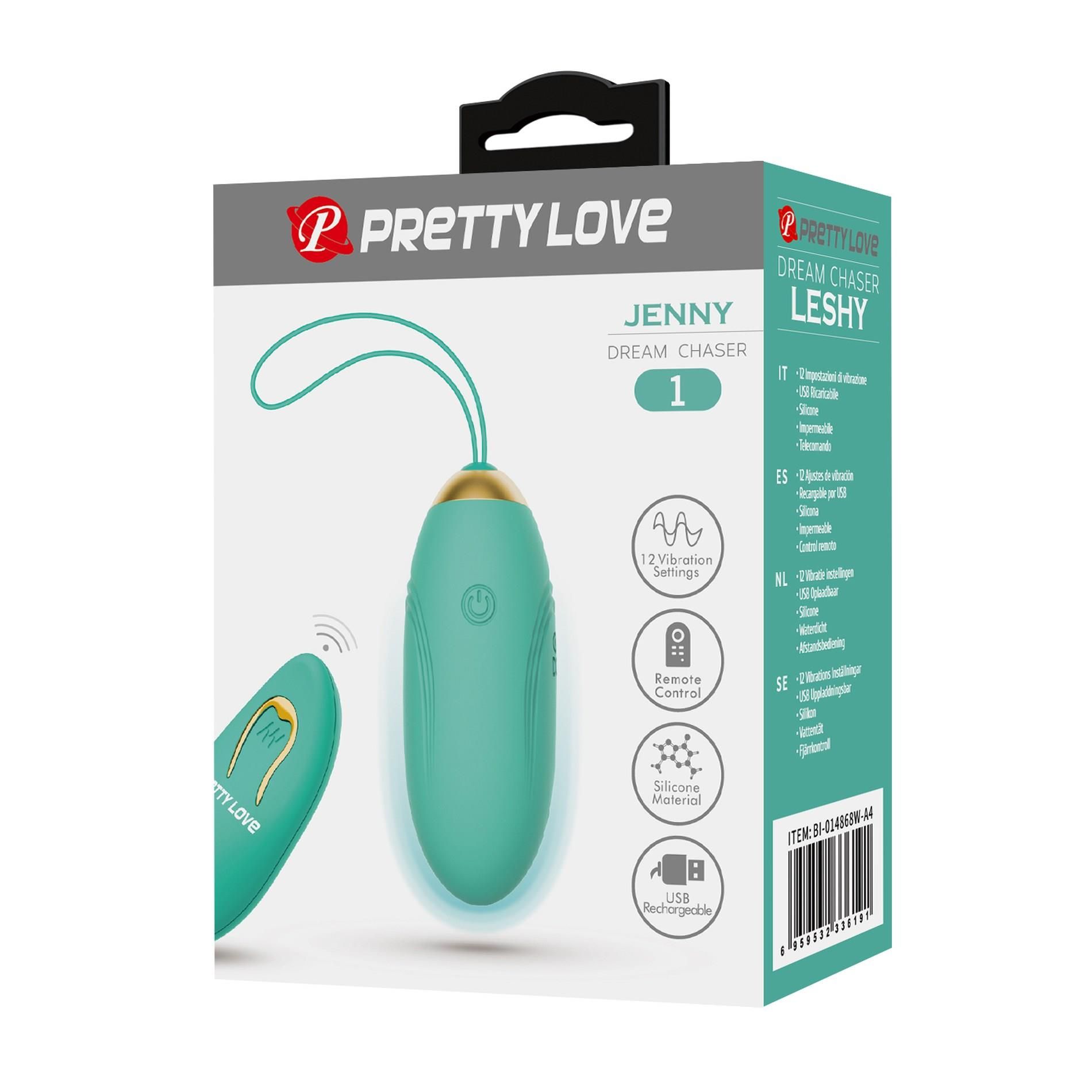 Виброяйцо Pretty Love Jenny, 7 см (зеленый)