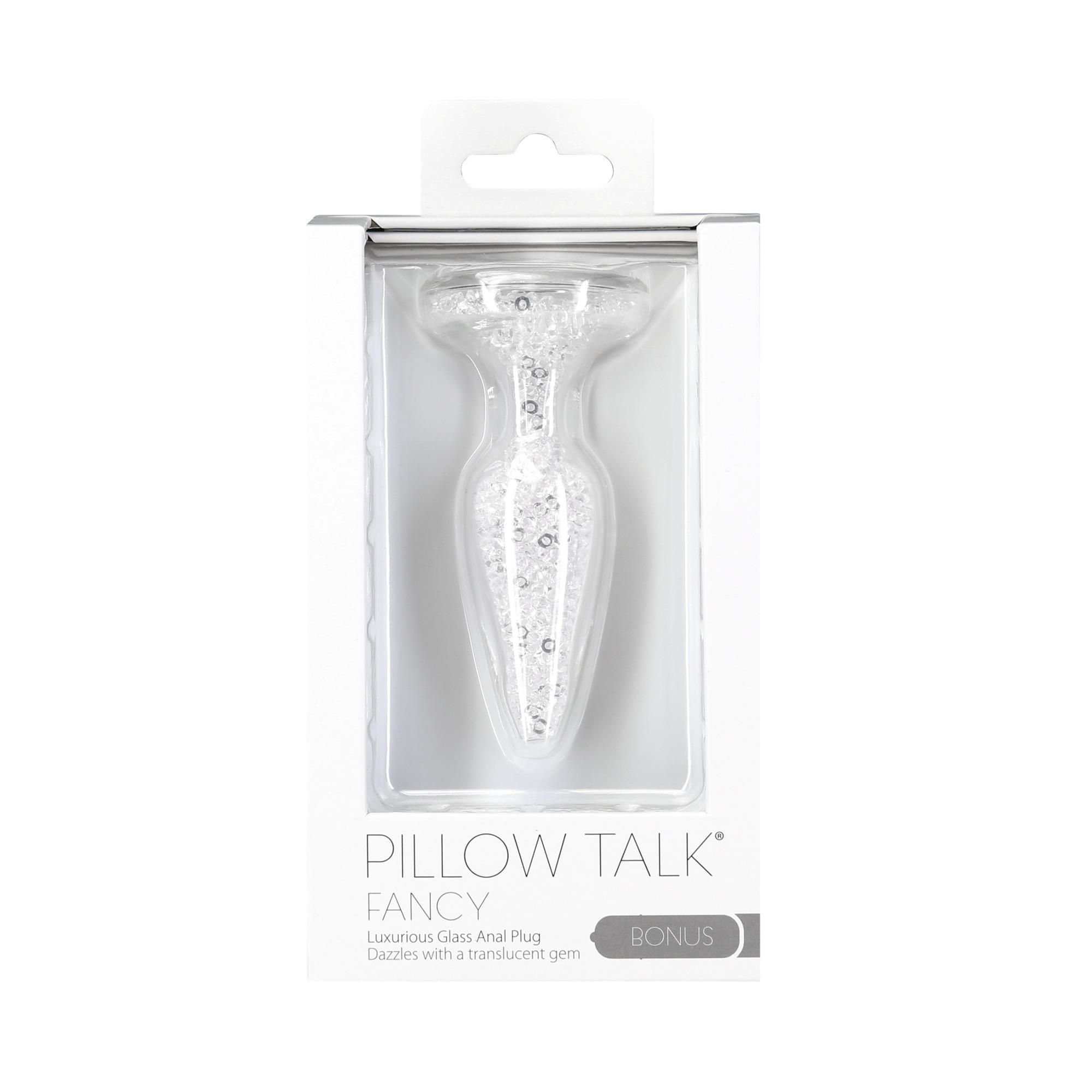 Анальна пробка Pillow Talk Fancy Luxurious Glass Anal Plug, 10.1 см (прозорий)