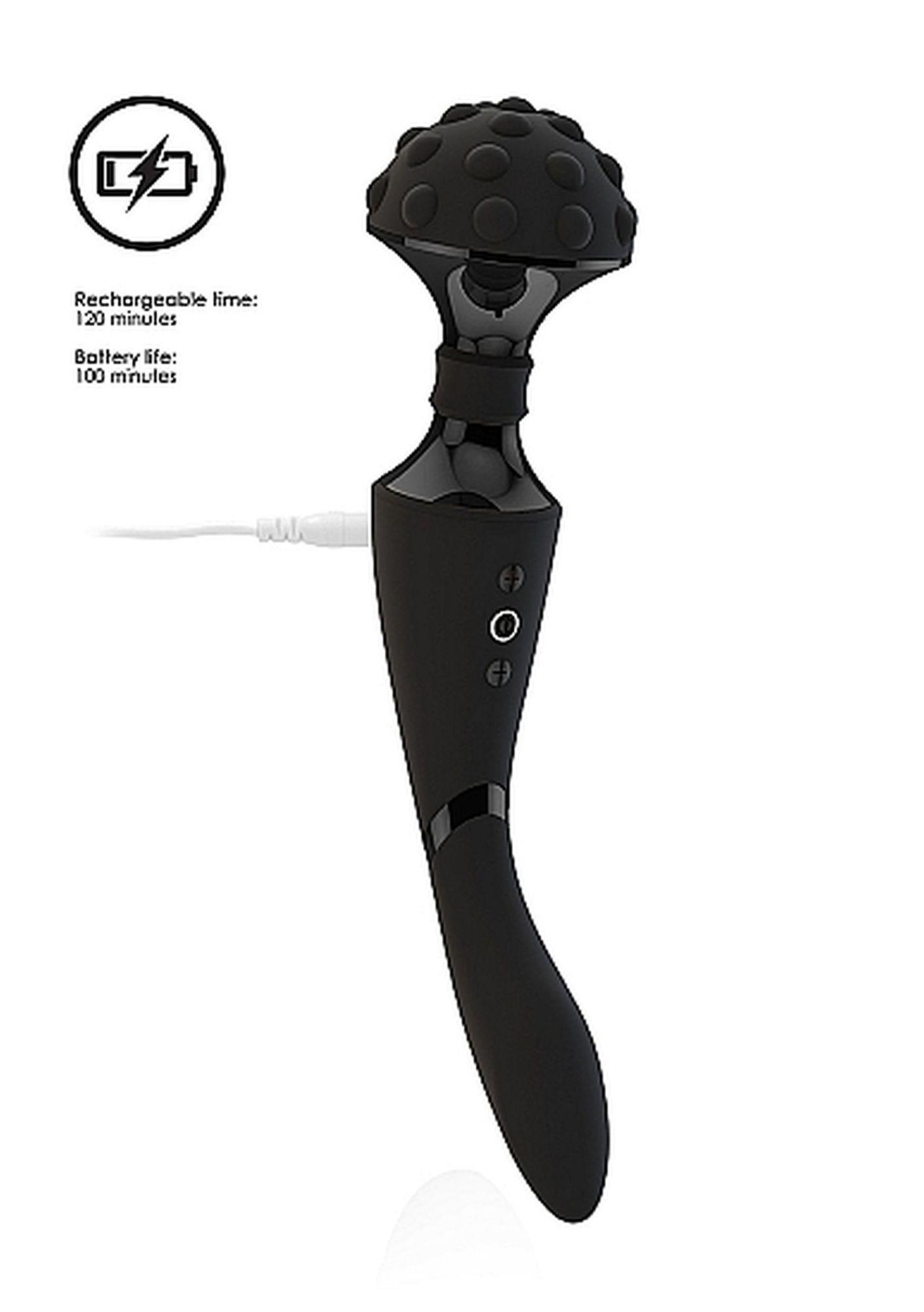 Вибромассажер Vive Shiatsu Bendable Massager Wand, 28.6 см (черный)