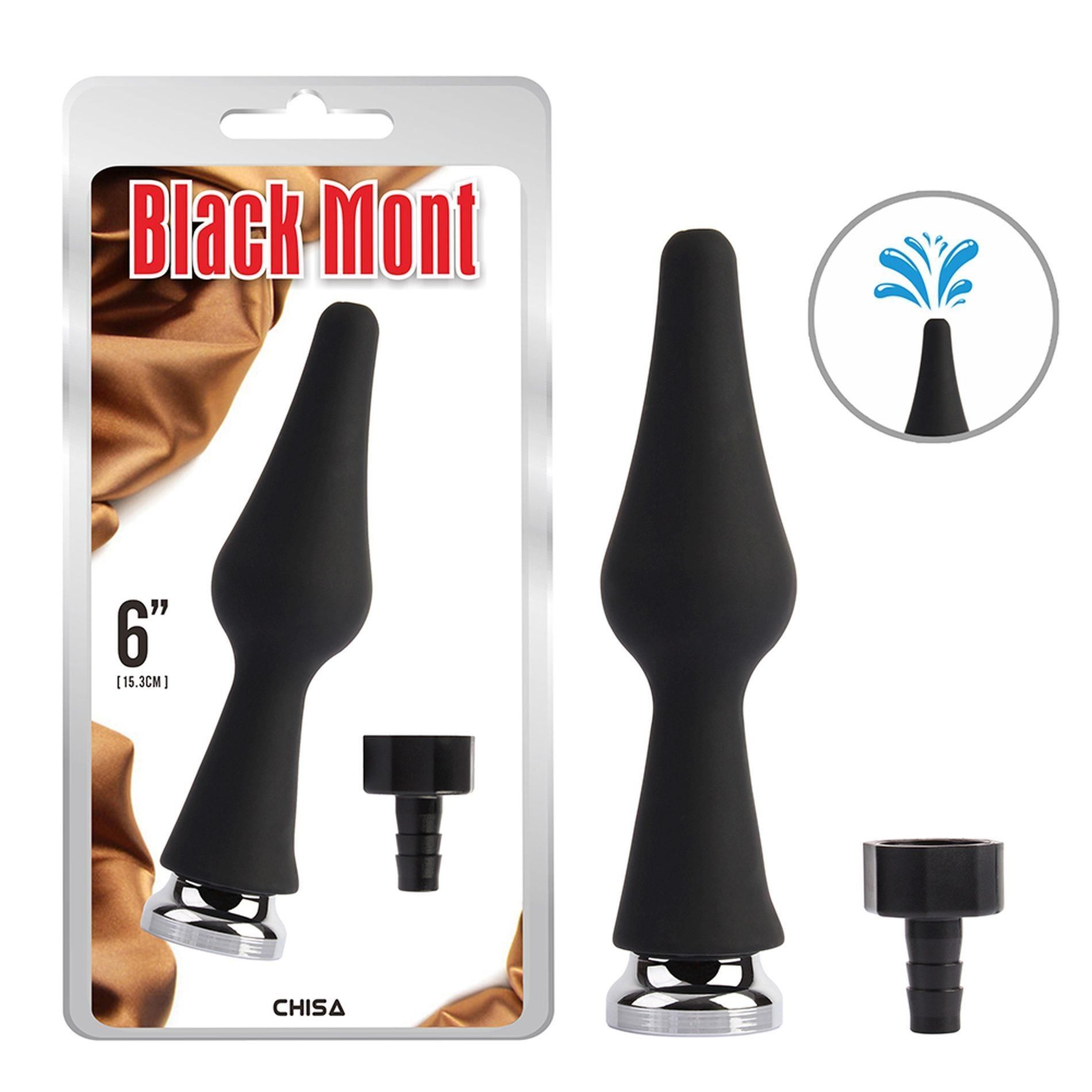 Анальный душ Black Mont CleanStream, 15.3 см (черный)