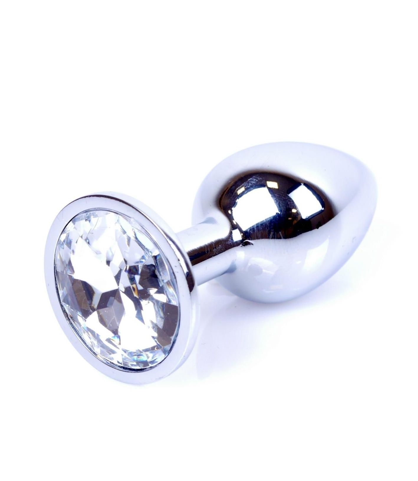 Korek analny MyLove Toys Jewelry Silver Plug, 7 cm (przezroczysty)