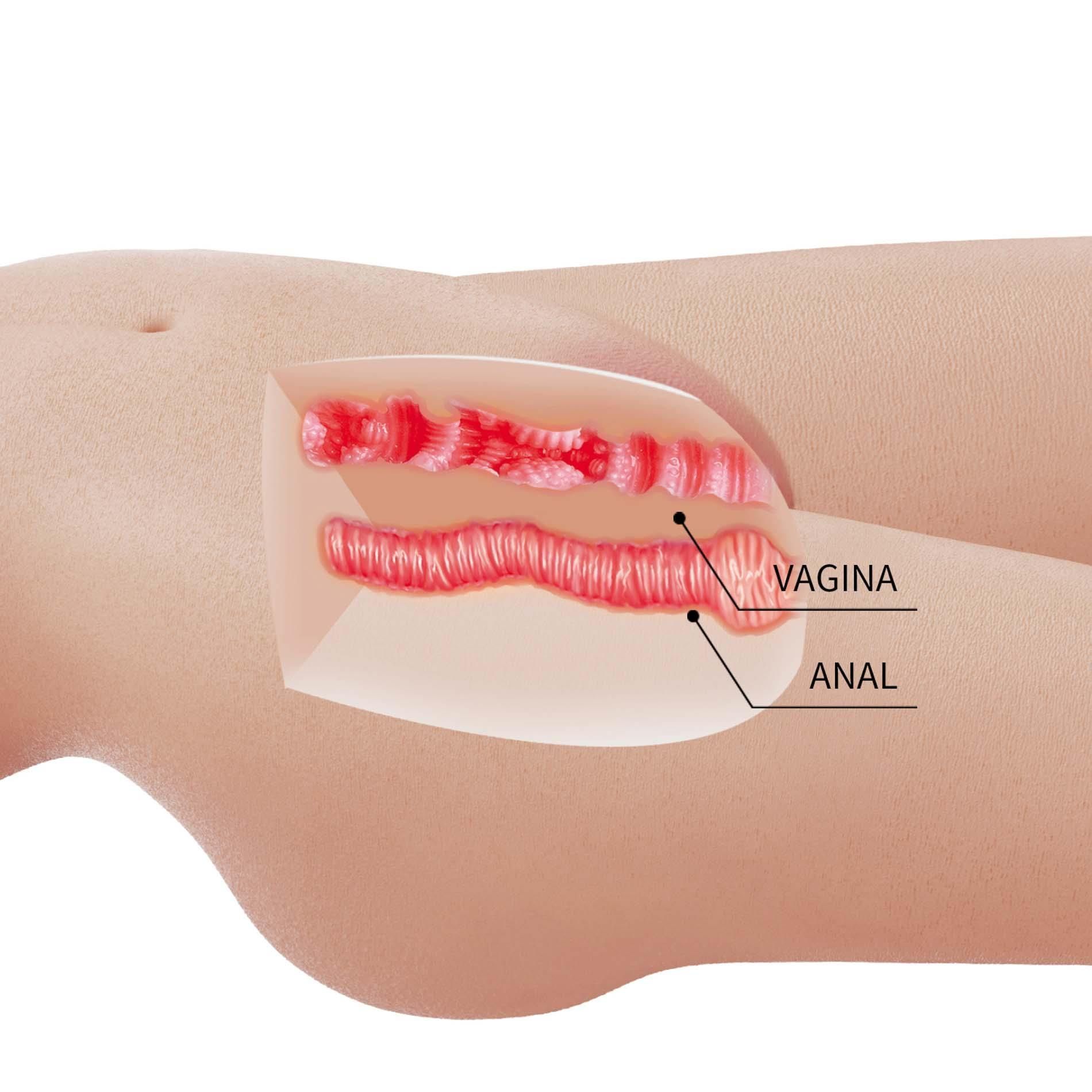 Реалистичный мастурбатор Crazy Bull Mia Vagina & Anal (телесный)