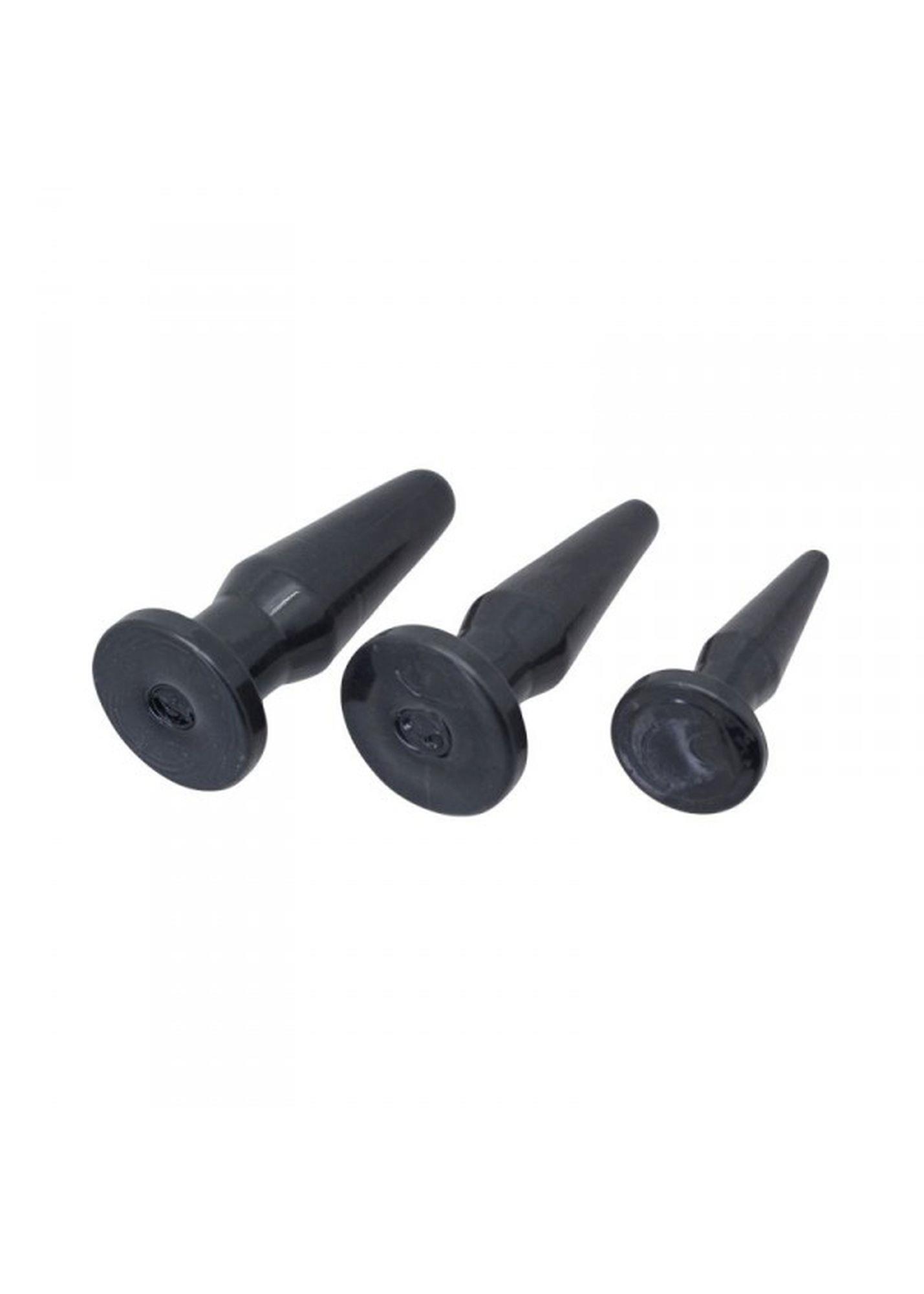Анальна пробка Toyz4lovers Plug-Tpe, 3 шт (чорний)