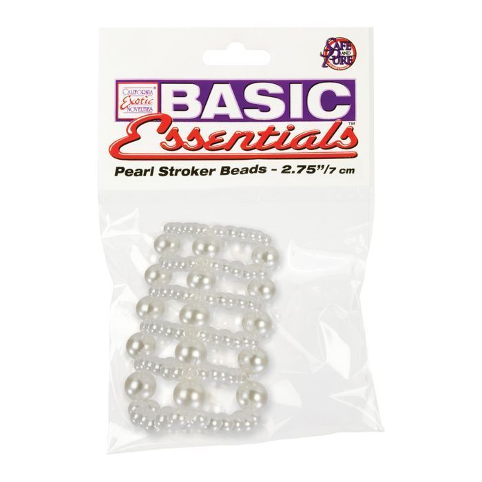 Насадка на пенис CalExotics Basic Essentials Pearl Stroker Beads, 7 см (белый)