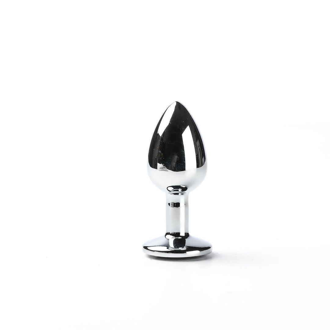 Анальна пробка з кристалом Simply Pleasure S, 7 см (чорний)