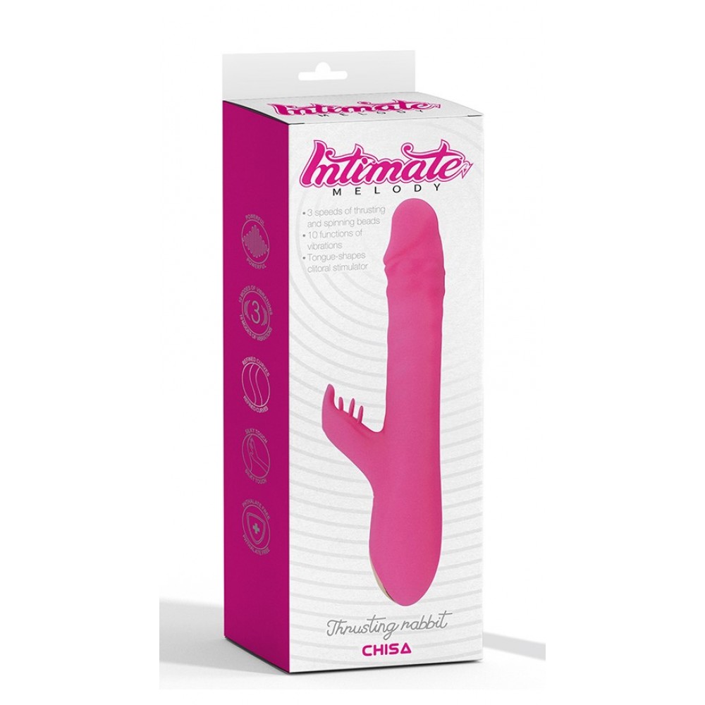 Вібратор-кролик Intimate Melody Thrusting Rabbit, 25.3 см (рожевий)