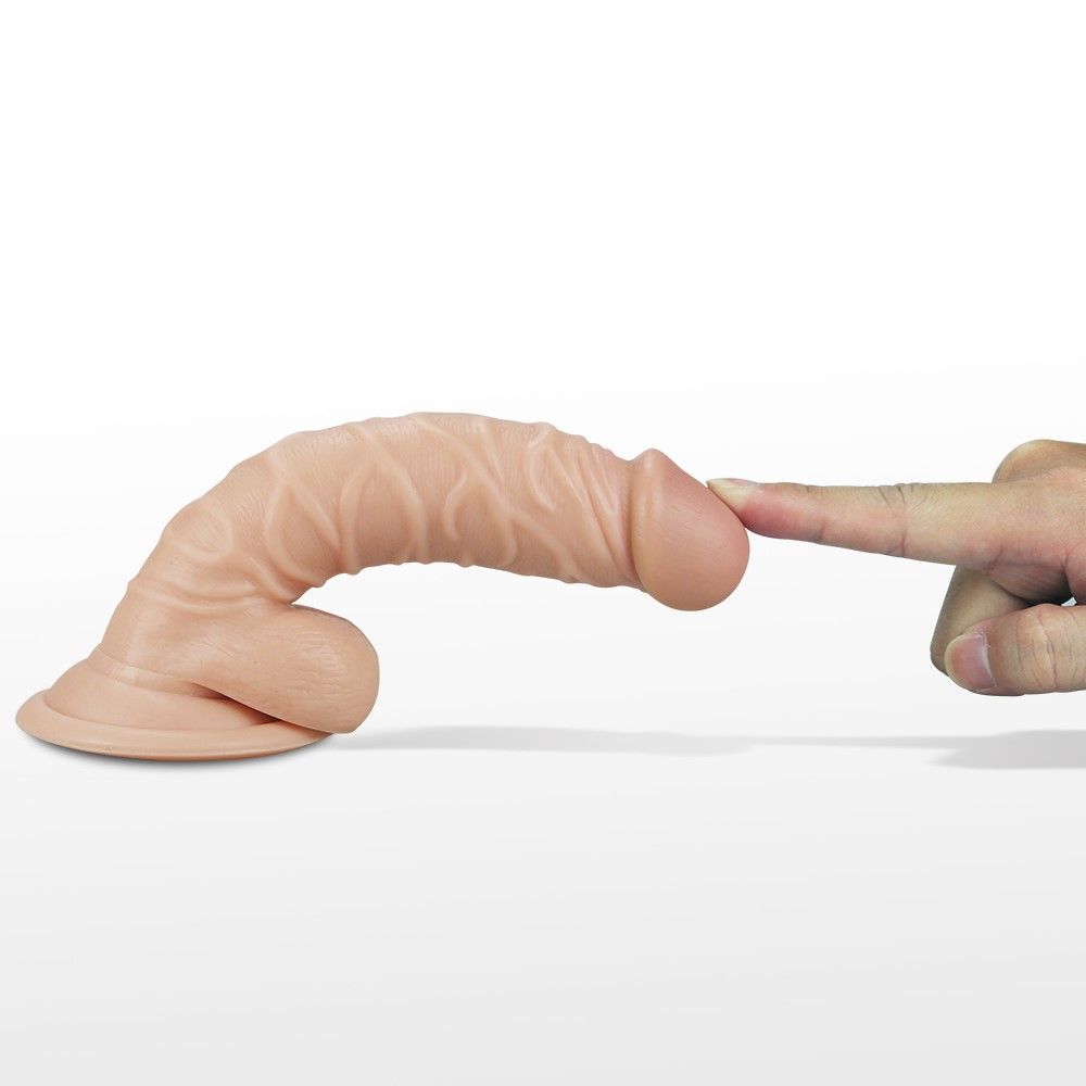 Реалістичний вібратор LoveToy Real Extreme, 19 см (тілесний)