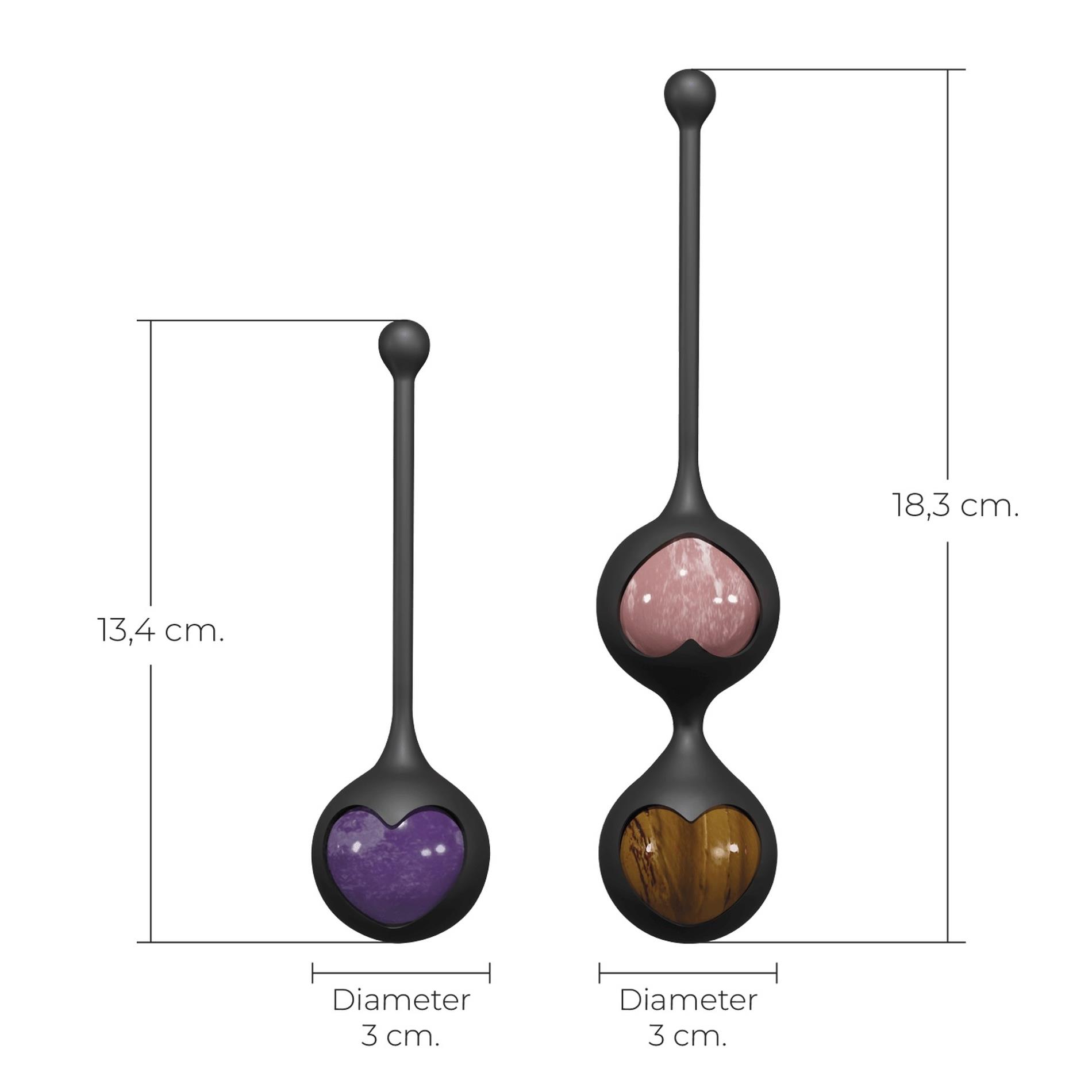 Набор вагинальных шариков Adrien Lastic Harmony Stones, 2 шт (черный)